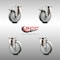 Service Caster 5 Inch 316SS Gray Polyurethane Wheel Swivel Top Plate Caster Lock Brakes, 2PK SCC-SS316TTL20S514-PPUB-2-S-2 - alternate 2